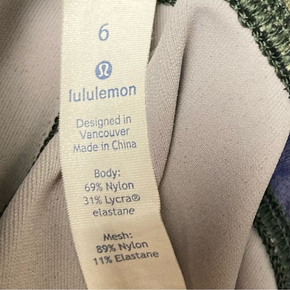 Lululemon Wunder Under mid-rise leggings watercolor in Aura purple green size 6 - Picture 5 of 6